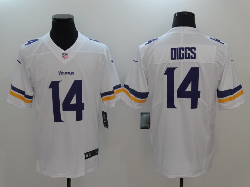 Men's Minnesota Vikings Stefon Diggs #14 White Jersey